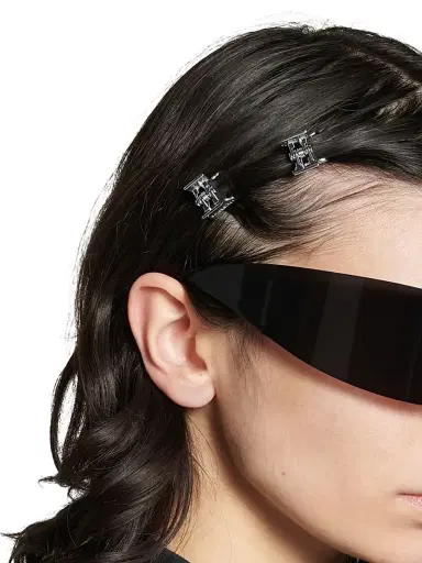 Balenciaga Women's Pretty Mini Hair Grip Set - Silver | Thumbnail 4 Balenciaga Women's Pretty Mini Hair Grip Set - Silver | Thumbnail 4