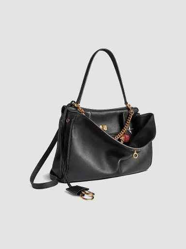 Balenciaga Women's Rodeo Medium Handbag with NY Souvenirs Charms - Black | Thumbnail 2 Balenciaga Women's Rodeo Medium Handbag with NY Souvenirs Charms - Black | Thumbnail 2