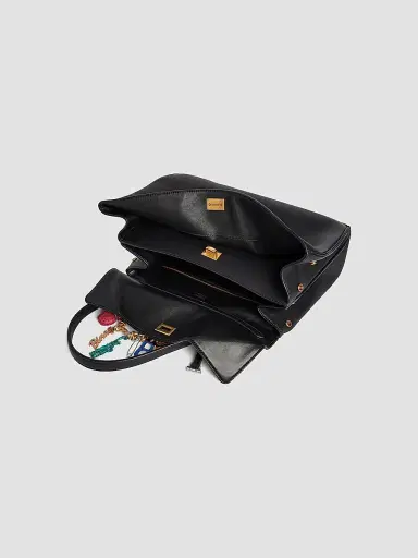 Balenciaga Women's Rodeo Medium Handbag with NY Souvenirs Charms - Black | Thumbnail 4 Balenciaga Women's Rodeo Medium Handbag with NY Souvenirs Charms - Black | Thumbnail 4