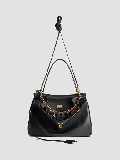 Balenciaga Women's Rodeo Medium Handbag with NY Souvenirs Charms - Black | Thumbnail 5 Balenciaga Women's Rodeo Medium Handbag with NY Souvenirs Charms - Black | Thumbnail 5