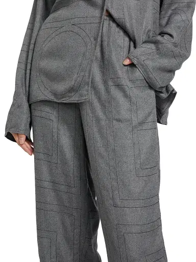 TOTEME Women's Monogram Flannel Pajama Pants | Thumbnail 5 TOTEME Women's Monogram Flannel Pajama Pants | Thumbnail 5