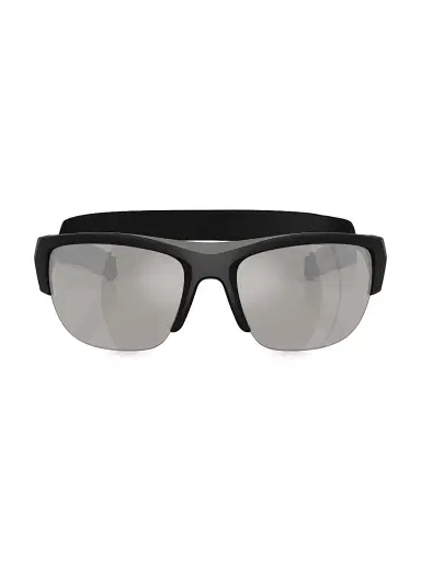 Prada Men's Pillow 69MM Sunglasses - Grey Mirror | Thumbnail 2 Prada Men's Pillow 69MM Sunglasses - Grey Mirror | Thumbnail 2