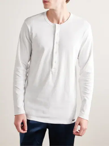 Tom Ford Stretch-Cotton Jersey Henley Pyjama T-Shirt - Men | Thumbnail 3 Tom Ford Stretch-Cotton Jersey Henley Pyjama T-Shirt - Men | Thumbnail 3