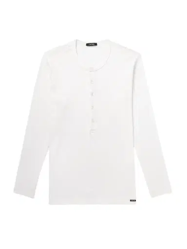 Tom Ford Stretch-Cotton Jersey Henley Pyjama T-Shirt - Men | Thumbnail 1 Tom Ford Stretch-Cotton Jersey Henley Pyjama T-Shirt - Men | Thumbnail 1