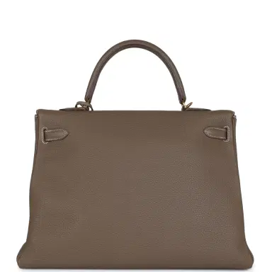 HERMÈS Pre-owned Hermes Kelly Retourne 35 Etoupe Togo Gold Hardware | Thumbnail 4 HERMÈS Pre-owned Hermes Kelly Retourne 35 Etoupe Togo Gold Hardware | Thumbnail 4