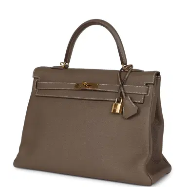 HERMÈS Pre-owned Hermes Kelly Retourne 35 Etoupe Togo Gold Hardware | Thumbnail 5 HERMÈS Pre-owned Hermes Kelly Retourne 35 Etoupe Togo Gold Hardware | Thumbnail 5