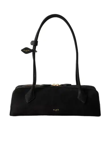 Alaïa Le Teckel Medium Nubuck Shoulder Bag | Thumbnail 1 Alaïa Le Teckel Medium Nubuck Shoulder Bag | Thumbnail 1