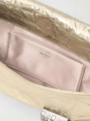 Jimmy Choo Zandra Embellished Metallic Crinkled-leather Clutch | Thumbnail 5 Jimmy Choo Zandra Embellished Metallic Crinkled-leather Clutch | Thumbnail 5