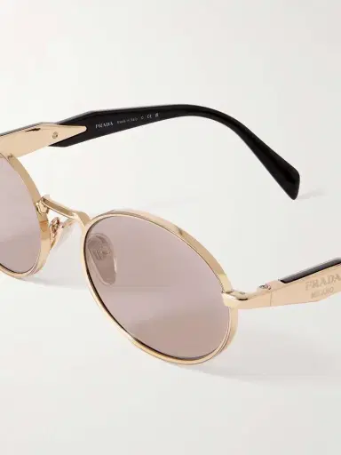 PRADA EYEWEAR Oval-frame Acetate And Gold-tone Sunglasses | Thumbnail 4 PRADA EYEWEAR Oval-frame Acetate And Gold-tone Sunglasses | Thumbnail 4