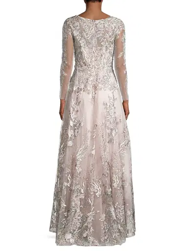 Mac Duggal Women's Embroidered Lace Gown - Vintage Lilac | Thumbnail 5 Mac Duggal Women's Embroidered Lace Gown - Vintage Lilac | Thumbnail 5