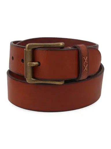 Frye Men's Flat Panel Leather Belt - Cognac | Thumbnail 2 Frye Men's Flat Panel Leather Belt - Cognac | Thumbnail 2