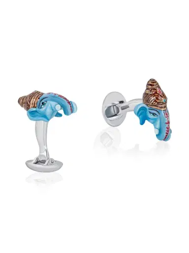 Fils Unique Men's Ganesha Sterling Silver Cufflinks - Silver | Thumbnail 3 Fils Unique Men's Ganesha Sterling Silver Cufflinks - Silver | Thumbnail 3