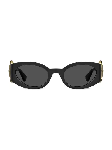 Moschino Women's MOS154/S 53MM Oval Buckle Sunglasses - Black Gold Grey | Thumbnail 3 Moschino Women's MOS154/S 53MM Oval Buckle Sunglasses - Black Gold Grey | Thumbnail 3