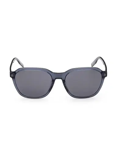 ZEGNA Men's 55MM Geometric Sunglasses - Grey | Thumbnail 6 ZEGNA Men's 55MM Geometric Sunglasses - Grey | Thumbnail 6