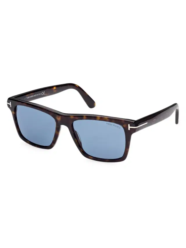 Men's Buckley-02 56MM Square Sunglasses - Havana Men's Buckley-02 56MM Square Sunglasses - Havana