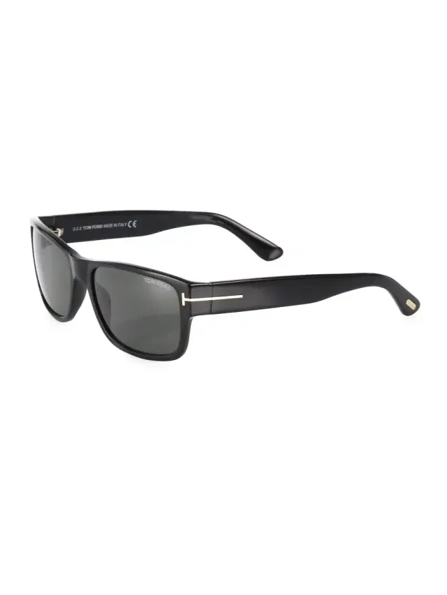 Men's Mason 58MM Rectangular Sunglasses - Black Men's Mason 58MM Rectangular Sunglasses - Black