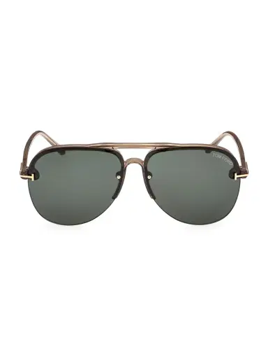 Tom Ford Men's 60MM Pilot Acetate Sunglasses - Champagne | Thumbnail 5 Tom Ford Men's 60MM Pilot Acetate Sunglasses - Champagne | Thumbnail 5