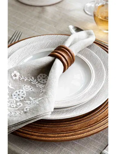 Juliska Bilbao Wood Napkin Ring - Brown | Thumbnail 3 Juliska Bilbao Wood Napkin Ring - Brown | Thumbnail 3
