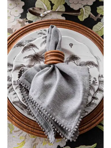 Juliska Bilbao Wood Napkin Ring - Brown | Thumbnail 4 Juliska Bilbao Wood Napkin Ring - Brown | Thumbnail 4