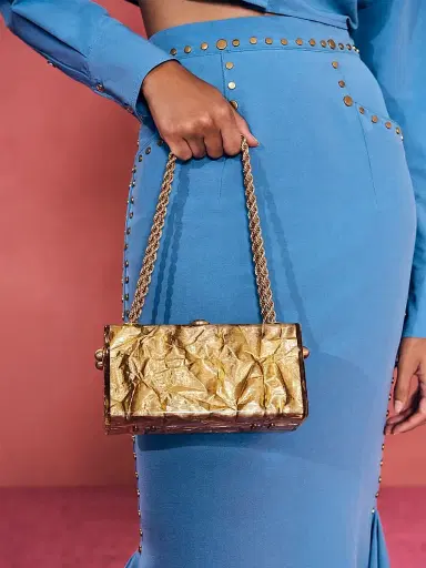 Cult Gaia Women's Hajar Acrylic Shoulder Bag - Gold | Thumbnail 3 Cult Gaia Women's Hajar Acrylic Shoulder Bag - Gold | Thumbnail 3
