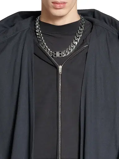 Balenciaga Men's Unity Sports Icon Incognito Oversized Zip-Up Hoodie - Dark Blue | Thumbnail 5 Balenciaga Men's Unity Sports Icon Incognito Oversized Zip-Up Hoodie - Dark Blue | Thumbnail 5