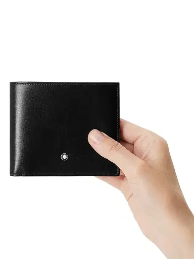 Montblanc Men's Meisterstück Leather Bifold Wallet - Black | Thumbnail 6 Montblanc Men's Meisterstück Leather Bifold Wallet - Black | Thumbnail 6