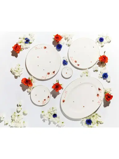 Richard Brendon V & A Dragon Flower 2-Piece Coupe Side Plate Set | Thumbnail 2 Richard Brendon V & A Dragon Flower 2-Piece Coupe Side Plate Set | Thumbnail 2