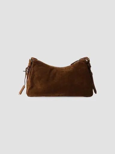 Prada Women's Aimée Medium Suede Shoulder Bag - Dark Brown | Thumbnail 5 Prada Women's Aimée Medium Suede Shoulder Bag - Dark Brown | Thumbnail 5