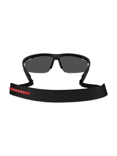 Prada Men's Active 96MM Pillow Sunglasses - Matte Black | Thumbnail 4 Prada Men's Active 96MM Pillow Sunglasses - Matte Black | Thumbnail 4