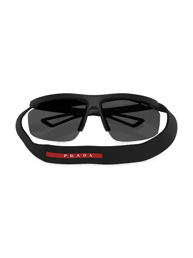 Prada Men's Active 96MM Pillow Sunglasses - Matte Black | Thumbnail 5 Prada Men's Active 96MM Pillow Sunglasses - Matte Black | Thumbnail 5