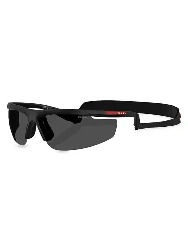 Prada Men's Active 96MM Pillow Sunglasses - Matte Black | Thumbnail 1 Prada Men's Active 96MM Pillow Sunglasses - Matte Black | Thumbnail 1