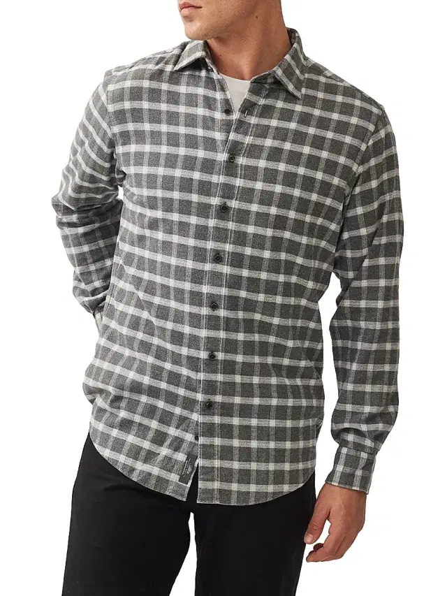 Men's McLaren Falls Check Cotton Button-Front Shirt Men's McLaren Falls Check Cotton Button-Front Shirt