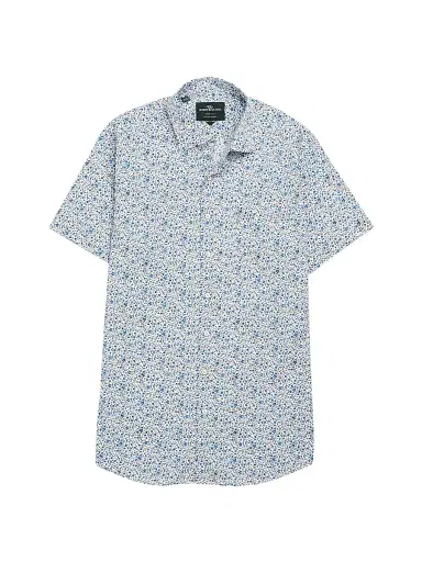 Rodd & Gunn Men's Gale Street Floral Short-Sleeve Shirt - Snow - Size XXL | Thumbnail 1 Rodd & Gunn Men's Gale Street Floral Short-Sleeve Shirt - Snow - Size XXL | Thumbnail 1
