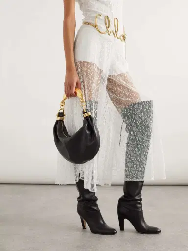 Chloé Bracelet Embellished Textured-leather Shoulder Bag | Thumbnail 2 Chloé Bracelet Embellished Textured-leather Shoulder Bag | Thumbnail 2