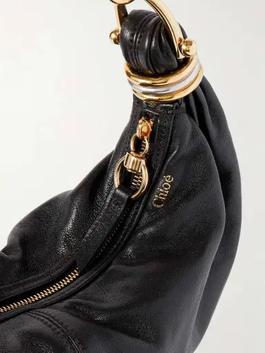 Chloé Bracelet Embellished Textured-leather Shoulder Bag | Thumbnail 4 Chloé Bracelet Embellished Textured-leather Shoulder Bag | Thumbnail 4