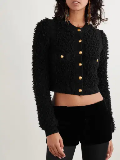 Chloé Wool And Silk-blend Bouclé Cardigan | Thumbnail 3 Chloé Wool And Silk-blend Bouclé Cardigan | Thumbnail 3
