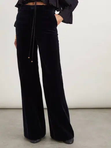 Chloé Cotton-velvet Wide-leg Pants | Thumbnail 3 Chloé Cotton-velvet Wide-leg Pants | Thumbnail 3