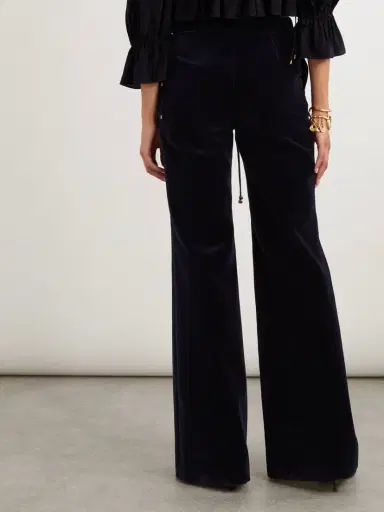 Chloé Cotton-velvet Wide-leg Pants | Thumbnail 4 Chloé Cotton-velvet Wide-leg Pants | Thumbnail 4