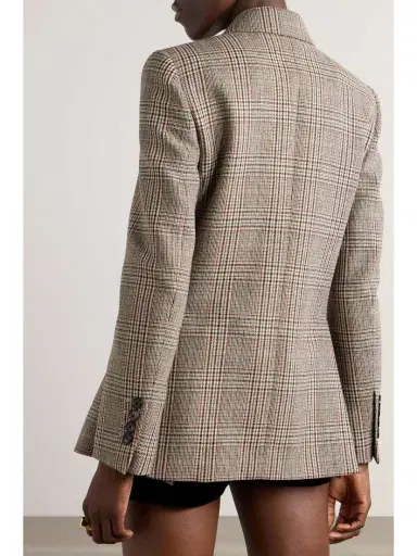 Chloé Double-breasted Checked Wool-blend Blazer | Thumbnail 3 Chloé Double-breasted Checked Wool-blend Blazer | Thumbnail 3