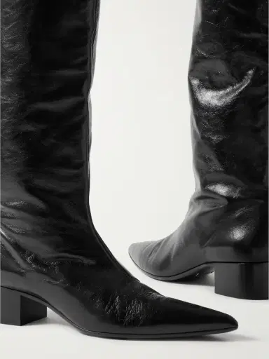 Khaite Andee Crinkled-leather Knee Boots | Thumbnail 4 Khaite Andee Crinkled-leather Knee Boots | Thumbnail 4