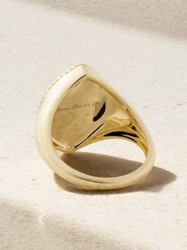 Yvonne Léon Chevalière Marquise 9-karat Gold, Onyx And Diamond Signet Ring | Thumbnail 3 Yvonne Léon Chevalière Marquise 9-karat Gold, Onyx And Diamond Signet Ring | Thumbnail 3