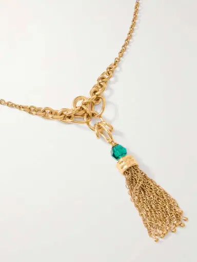 Chloé Bead-embellished Tassel Gold-tone Necklace | Thumbnail 4 Chloé Bead-embellished Tassel Gold-tone Necklace | Thumbnail 4