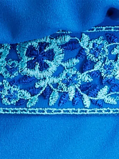 Tadashi Shoji Women's Embroidered Blouson Cowl-Back Gown - Blue Gaze | Thumbnail 7 Tadashi Shoji Women's Embroidered Blouson Cowl-Back Gown - Blue Gaze | Thumbnail 7