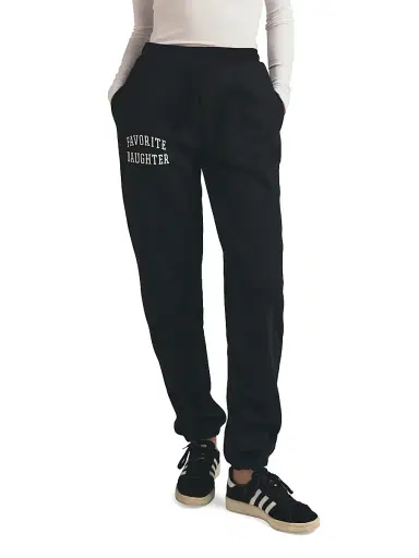Favorite Daughter Women's The Collegiate Joggers - Black | Thumbnail 10 Favorite Daughter Women's The Collegiate Joggers - Black | Thumbnail 10