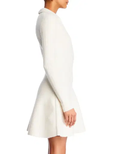 SEROYA Women's Clara Knit Mini Dress - Eggshell | Thumbnail 2 SEROYA Women's Clara Knit Mini Dress - Eggshell | Thumbnail 2