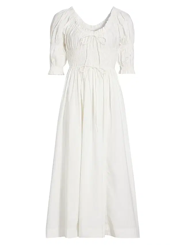 Women's Ischia Puff-Sleeve Dress - Salt Women's Ischia Puff-Sleeve Dress - Salt