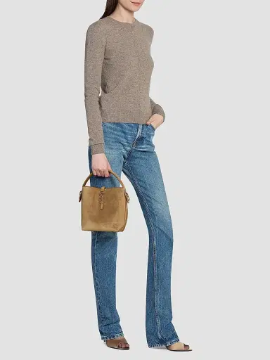 Saint Laurent Women's Le 37 Small Bucket Bag in Suede | Thumbnail 2 Saint Laurent Women's Le 37 Small Bucket Bag in Suede | Thumbnail 2