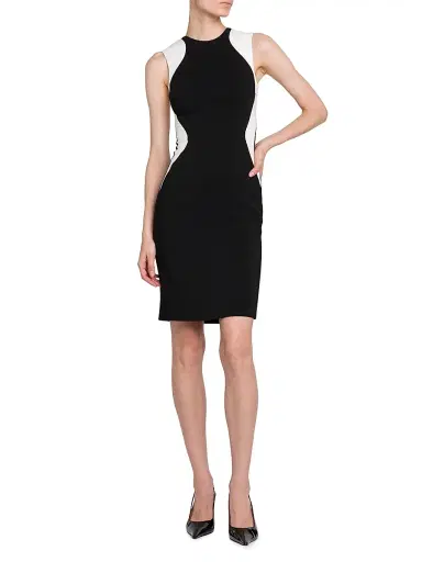 Stella McCartney Women's Miracle Colorblocked Minidress - Black - Size 10 | Thumbnail 2 Stella McCartney Women's Miracle Colorblocked Minidress - Black - Size 10 | Thumbnail 2