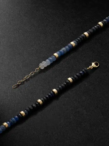 JIA JIA Gold Sapphire Beaded Necklace - Men | Thumbnail 3 JIA JIA Gold Sapphire Beaded Necklace - Men | Thumbnail 3