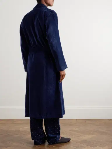 Derek Rose Belted Cotton-Terry Robe - Men | Thumbnail 3 Derek Rose Belted Cotton-Terry Robe - Men | Thumbnail 3